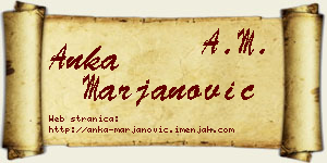 Anka Marjanović vizit kartica